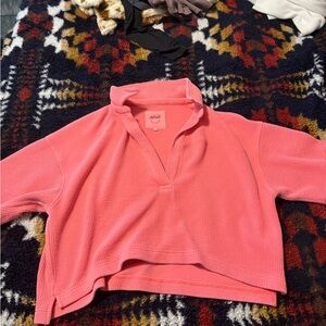 Aerie Coral Knit Top